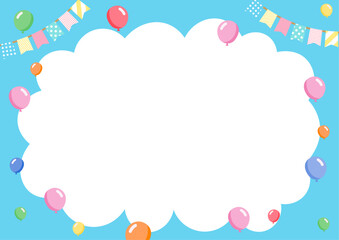 空と風船の背景