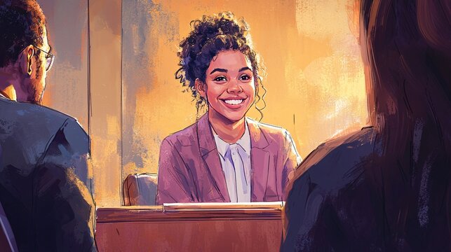 In a moment of triumph, a beaming defendant celebrates their acquittal as the judge delivers the verdict.