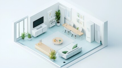 Fototapeta premium Minimalist Living Room Interior Design