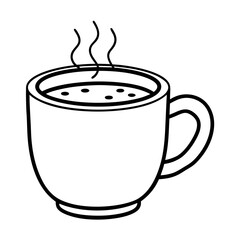 vector thin line coffee cup icon