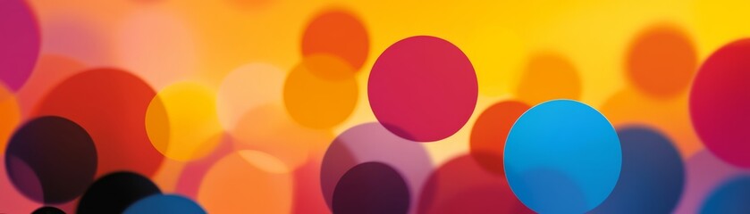 Vibrant abstract background with colorful circles creating a lively and energetic atmosphere for creative projects.