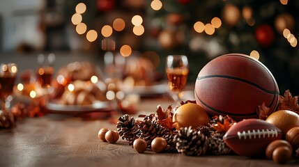 Celebrate Thanksgiving with a Unique Sports-Themed Dinner Table Decor and Delicious Delights