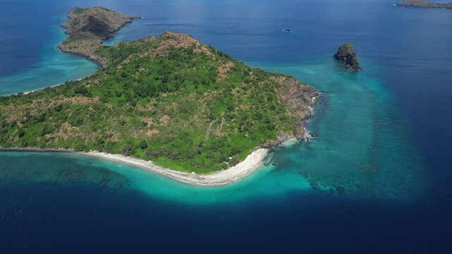 Moheli island in Comoros Indian Ocean africa top travel destination aerial hight angle view
