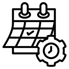 Time Management Icons For Design Elements 