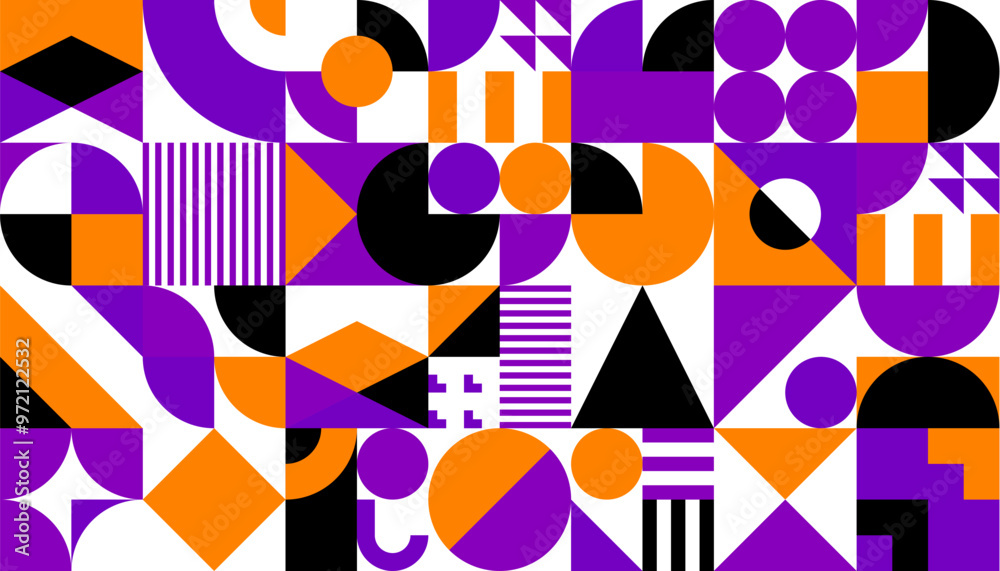 Poster abstract modern halloween pattern background for holiday, vector geometric shapes. halloween pattern