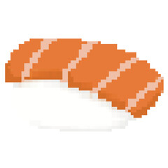 Obraz premium Salmon sushi pixel art