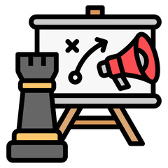 Marketing Strategy Icons For Design Elements 