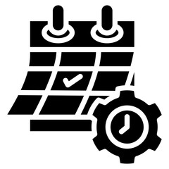 Time Management Icons For Design Elements 