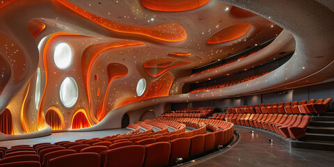 Obraz premium retro futuristic theater