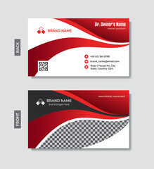Modern business card template design for business and multiparous use