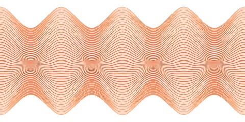 abstract orange wave curve lines designs on white isolation background	