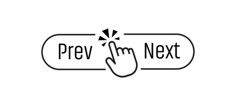 prev and next text vector button