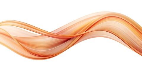 abstract orange wave curve lines designs on white isolation background	