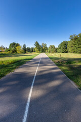 A road with a white line down the middle