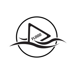 flood zone sign on white background	