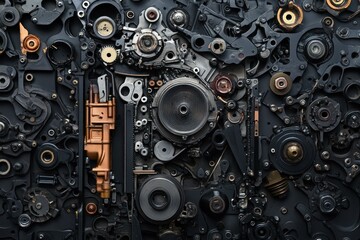 A Close-Up View of a Complex Machine's Inner Workings