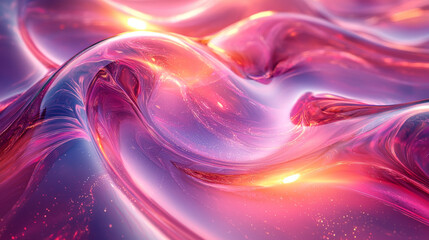 Abstract pink and orange liquid background.