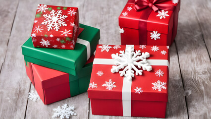 christmas tree with gift boxes