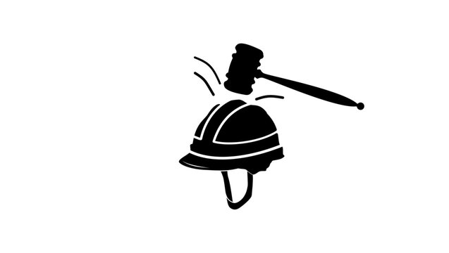 Employment law, black isolated silhouette