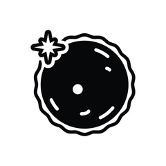 Black solid icon for eclipse