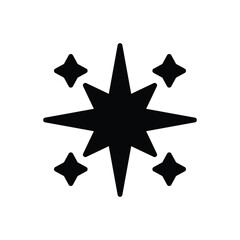 Obraz premium Black solid icon for star