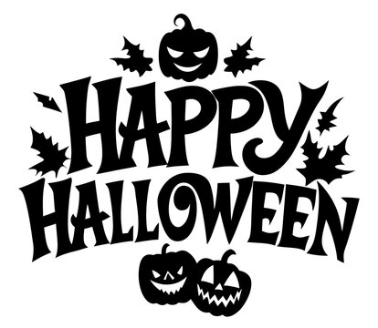 Happy Halloween text VECTOR