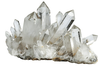 A stunning clear quartz crystal cluster displaying natural beauty and intricate formations, perfect for decoration or metaphysical use.