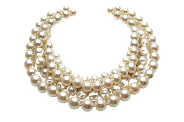Elegant layered pearl necklace showcasing a classic design, perfect for formal occasions or adding sophistication to any outfit.