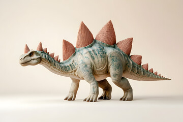 Obraz premium Dinosaur Stegosaurus isolated on white background, prehistoric creature