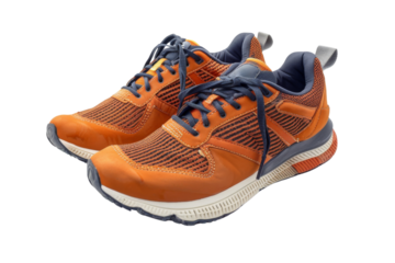 Stylish orange running shoe designed for comfort and performance, perfect for fitness enthusiasts and casual wear.