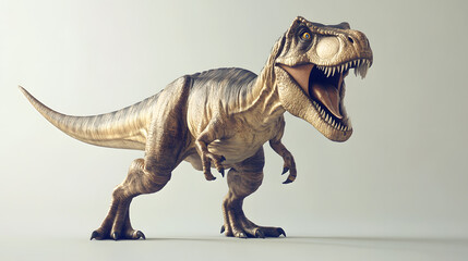 Tyrannosaurus rex dinosaur isolated on white background. T-rex