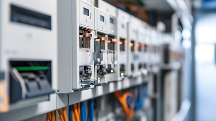 Close-up of Electrical Control Panel with Switches