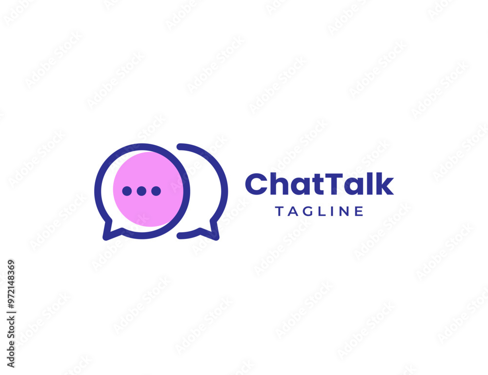 Wall mural Chat Talk Communication icon logo design symbol