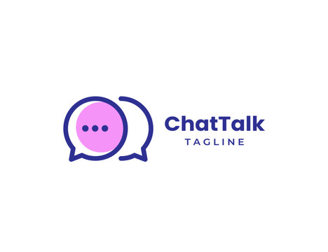 Chat Talk Communication icon logo design symbol