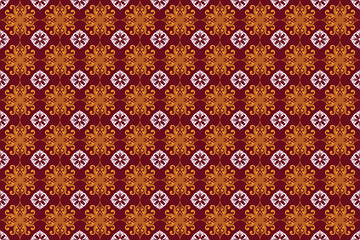 Oreintal Flora Damask Seamless pattern  embroidery, Indian style.  art ornament print.Design for carpet, cover,wallpaper, wrapping, fabric, clothing 