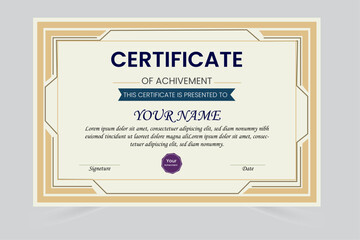 New minimal own concept certificate design template.