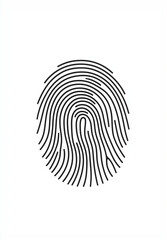 fingerprint on a white background
