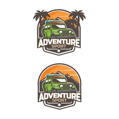 green jeep adventure logo design © yusuf