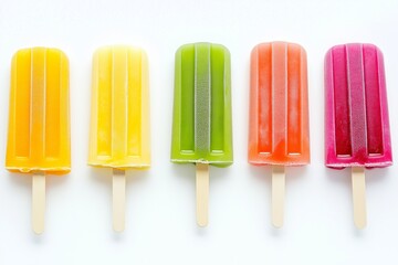 Colorful Popsicle ice cream isolated on background  