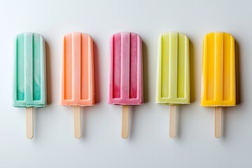 Colorful Popsicle ice cream isolated on background  