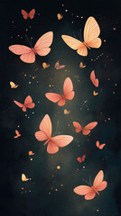  Abstract Butterflies in a Cosmic Dance - Butterfly phone wallpaper