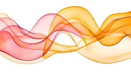 Abstract Orange and Pink Wavy Lines Background