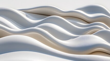 Fototapeta premium Abstract White Wave Background