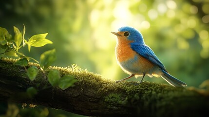 lilac roller on a branch