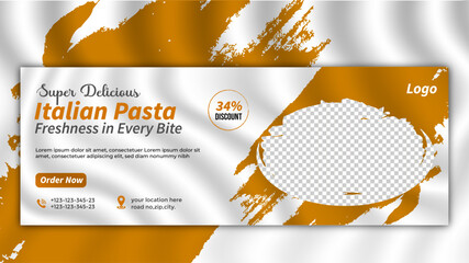 Restaurant Food Menu facebook cover Design template.