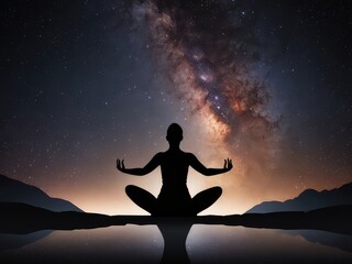 yoga on the beach at sunset,silhouette of a person in yoga position,yoga in the moonlight,yoga in the desert,yoga in the lotus position,yoga in the lotus pose,silhouette of a personyoga in the morning