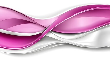 Obraz premium Abstract Pink and White Wavy Background