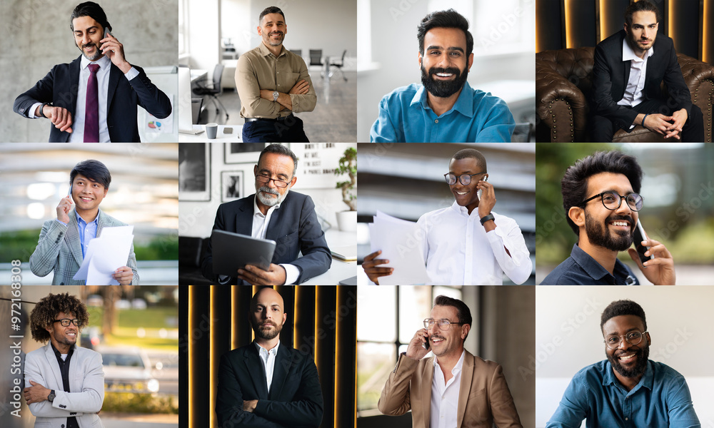 Poster a variety of professionals from different backgrounds are captured in a modern office environment, a