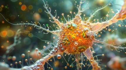 Nerve cells. Plexus of nerve cells.