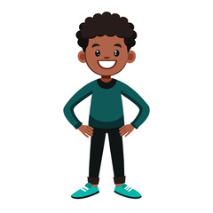 Happy black people illustration